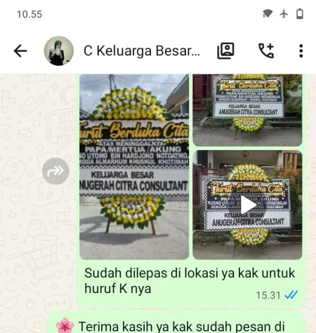 Pengiriman Papan Bunga Duka Panunggangan Barat