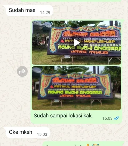 Pengiriman Papan Bunga Panunggangan Barat